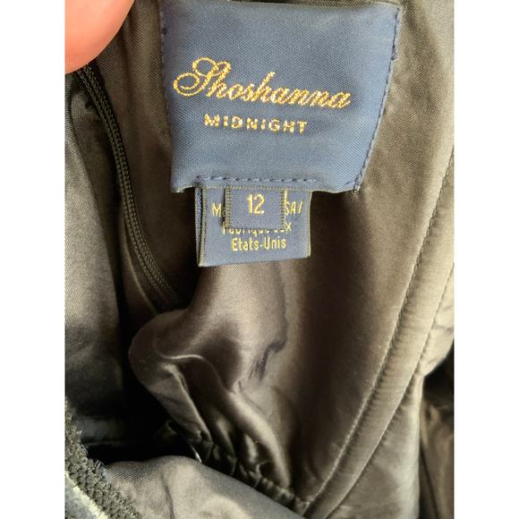 SHOSHANNA Black Ruffled Midi Dress size 12 - Picture 4 of 7